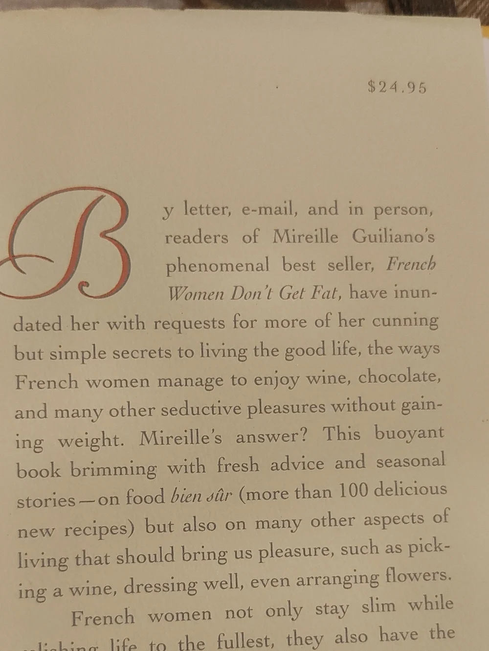 SUMNER READING: FRENCH WOMEN FOR ALL SEASONS & RECIPES!